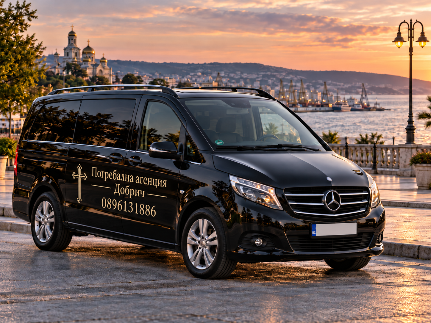 Траурни Mercedes-Benz автомобили — Погребална агенция Добрич